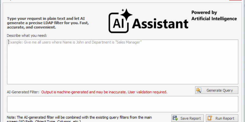 🤖 AI Query Assistant Is Now Available in AD Reporting